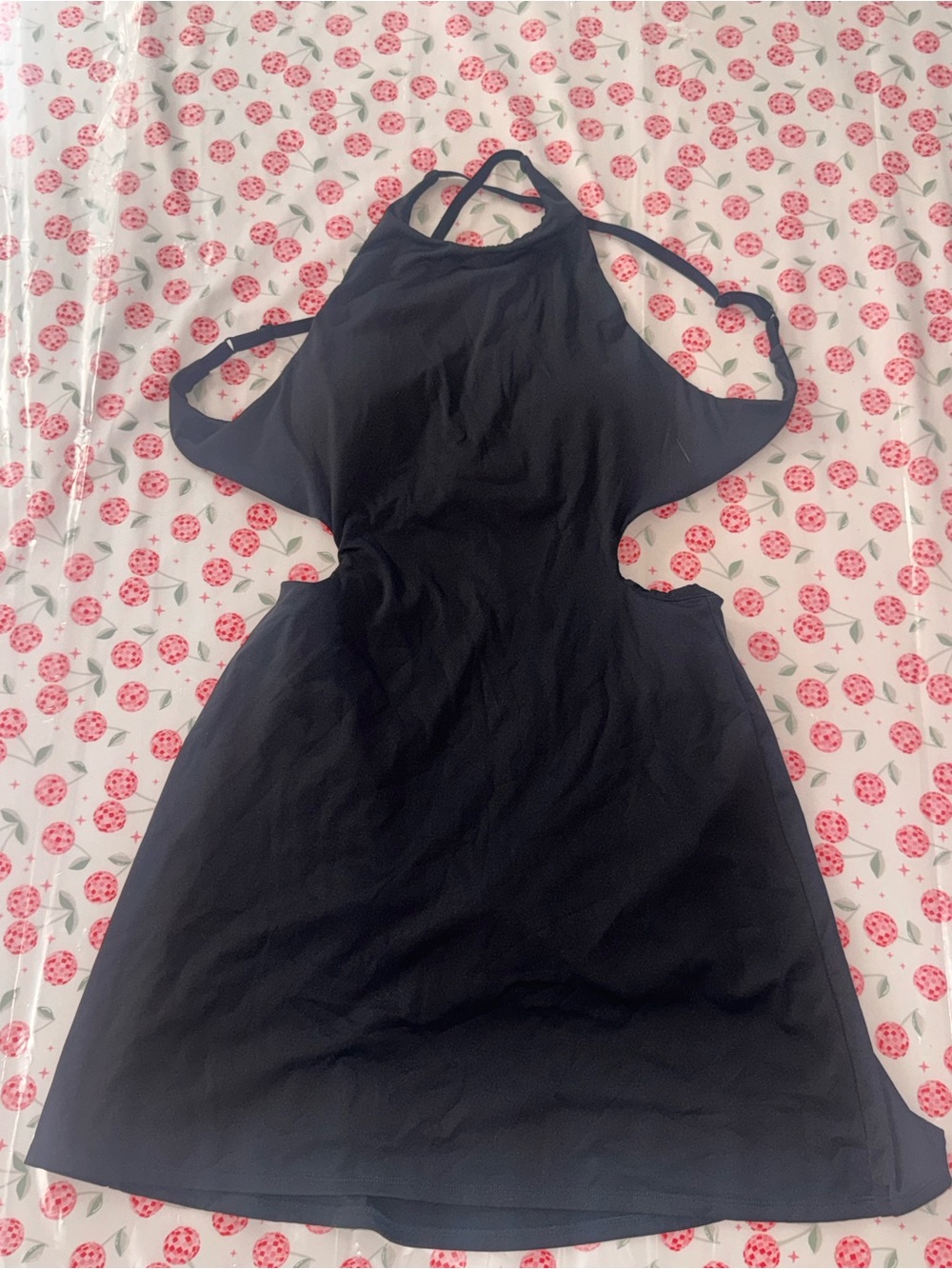 NAMA Women’s Black Cutout Halter Dress